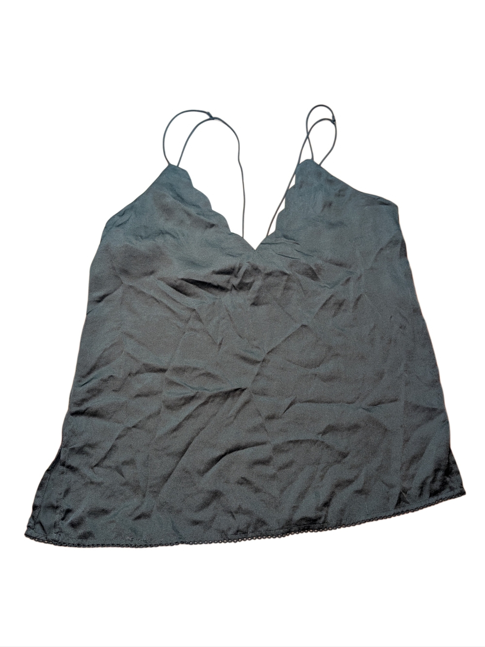 Free People Black V-Neck Spaghetti Strap Cami Top